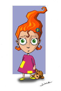 Ni�a peque�a con oso