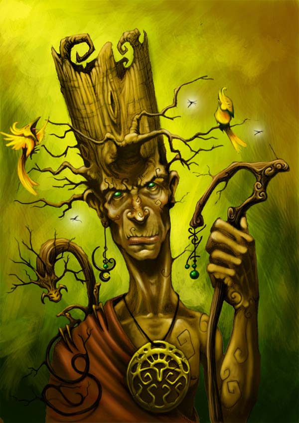 Dise&ntilde;o de personaje de hombre &aacute;rbol